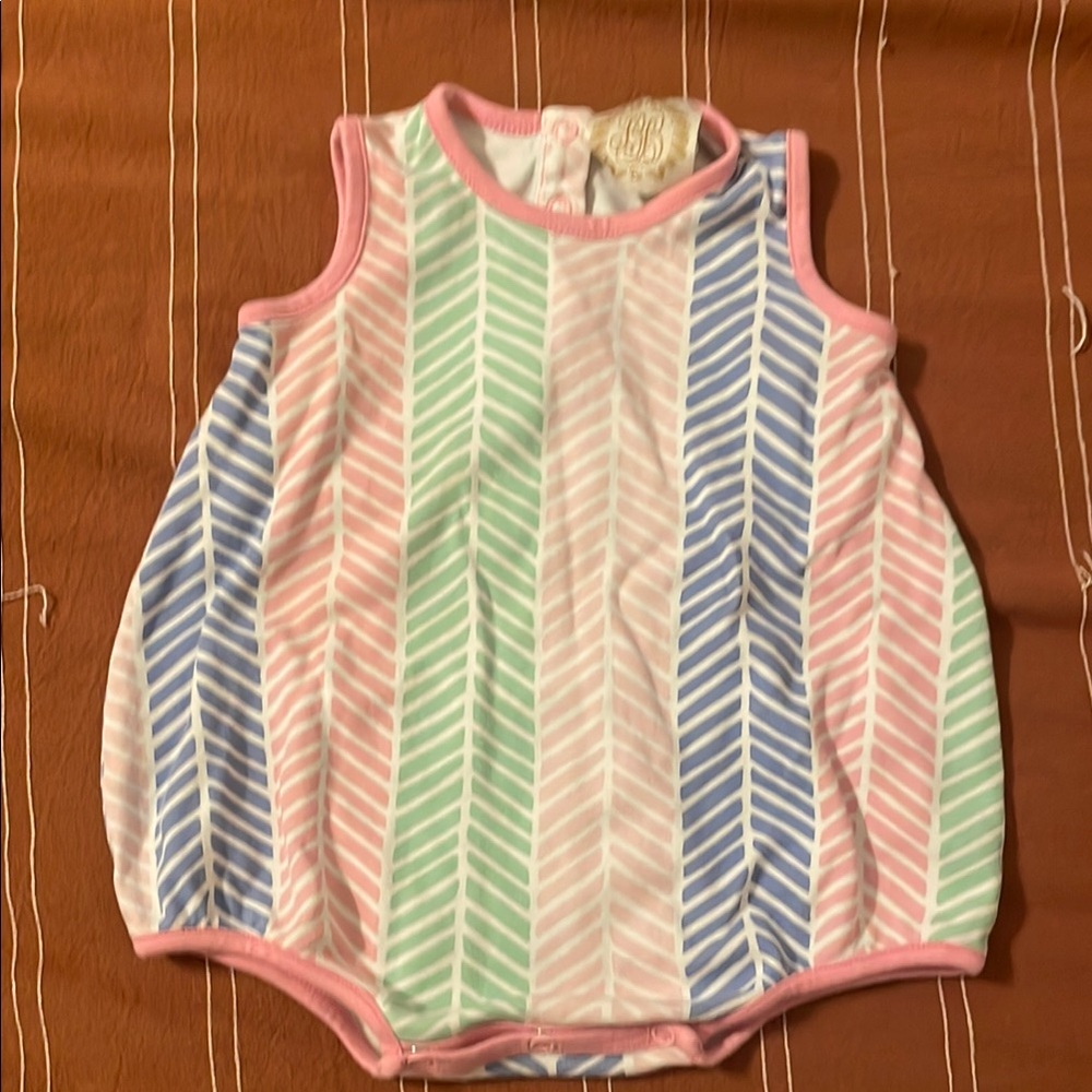 The Beaufort Bonnet Company Pink, Green, and Blue Bodysuit